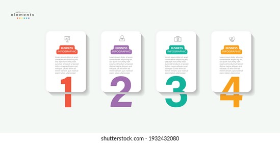 vector illustration Infographic design template with icons and 4 options or steps. Can be used for process, presentations, layout, banner,info graph.