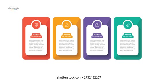 vector illustration Infographic design template with icons and 4 options or steps. Can be used for process, presentations, layout, banner,info graph.