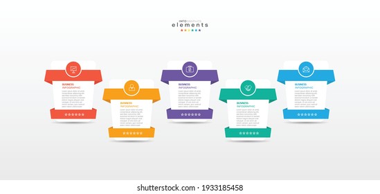 vector illustration Infographic design template with icons and 5 options or steps. Can be used for process, presentations, layout, banner,info graph.