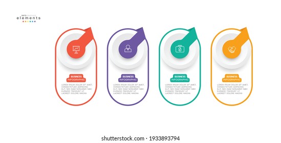vector illustration Infographic design template with icons and 4 options or steps. Can be used for process, presentations, layout, banner,info graph.