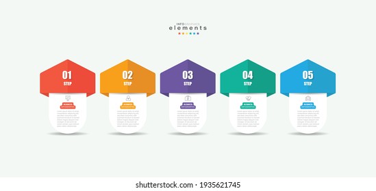 vector illustration Infographic design template with icons and 5 options or steps. Can be used for process, presentations, layout, banner,info graph.