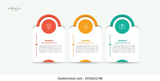 Vector Illustration Infographic Design Template With Icons And 3 Options Or Steps. Can Be Used For Process, Presentations, Layout, Banner,info Graph.