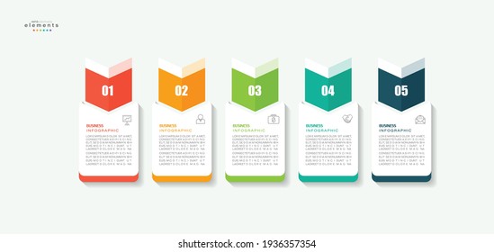 vector illustration Infographic design template with icons and 5 options or steps. Can be used for process, presentations, layout, banner,info graph.