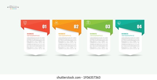 vector illustration Infographic design template with icons and 4 options or steps. Can be used for process, presentations, layout, banner,info graph.