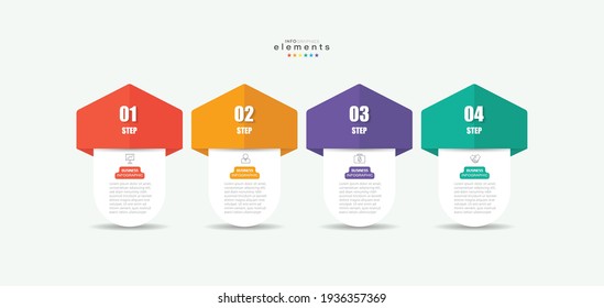 vector illustration Infographic design template with icons and 4 options or steps. Can be used for process, presentations, layout, banner,info graph.