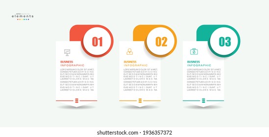 vector illustration Infographic design template with icons and 3 options or steps. Can be used for process, presentations, layout, banner,info graph.