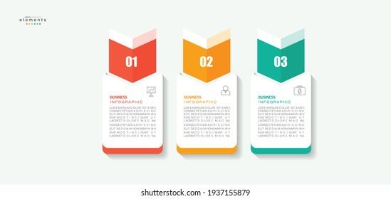 vector illustration Infographic design template with icons and 3 options or steps. Can be used for process, presentations, layout, banner,info graph.