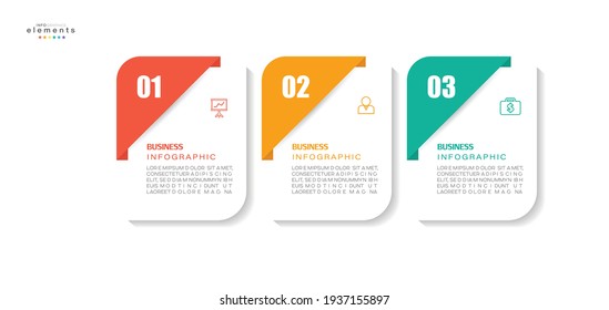 vector illustration Infographic design template with icons and 3 options or steps. Can be used for process, presentations, layout, banner,info graph.