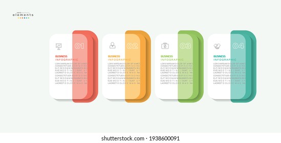 vector illustration Infographic design template with icons and 4 options or steps. Can be used for process, presentations, layout, banner,info graph.