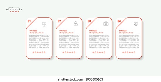 vector illustration Infographic design template with icons and 4 options or steps. Can be used for process, presentations, layout, banner,info graph.