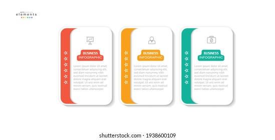 Vektorgrafik Infografische Design-Vorlage mit Symbolen und 3 Optionen oder Schritte. Kann für Prozess, Präsentationen, Layout, Banner, Infografik verwendet werden.