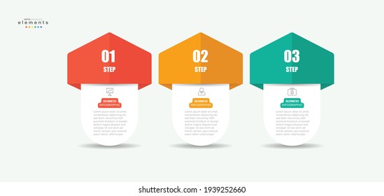 vector illustration Infographic design template with icons and 3 options or steps. Can be used for process, presentations, layout, banner,info graph.