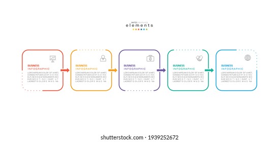 vector illustration Infographic design template with icons and 5 options or steps. Can be used for process, presentations, layout, banner,info graph.