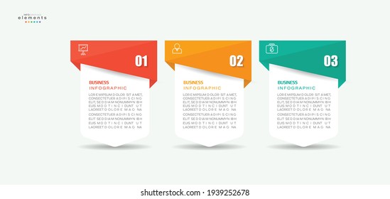 vector illustration Infographic design template with icons and 3 options or steps. Can be used for process, presentations, layout, banner,info graph.