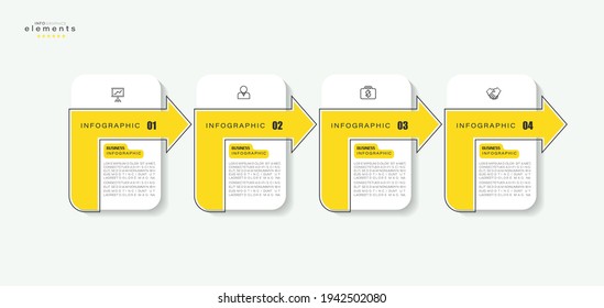 vector illustration Infographic design template with icons and 4 options or steps. Can be used for process, presentations, layout, banner,info graph.