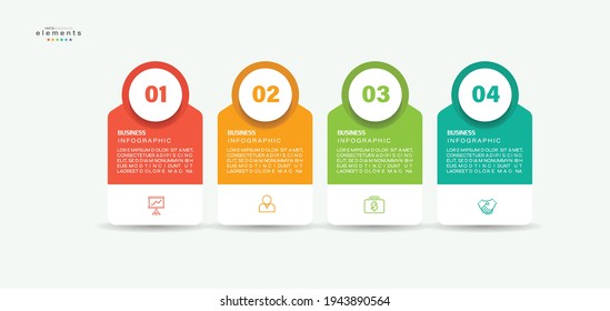 vector illustration Infographic design template with icons and 4 options or steps. Can be used for process, presentations, layout, banner,info graph.