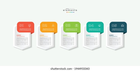 vector illustration Infographic design template with icons and 5 options or steps. Can be used for process, presentations, layout, banner,info graph.