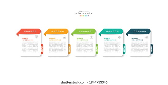 vector illustration Infographic design template with icons and 5 options or steps. Can be used for process, presentations, layout, banner,info graph.