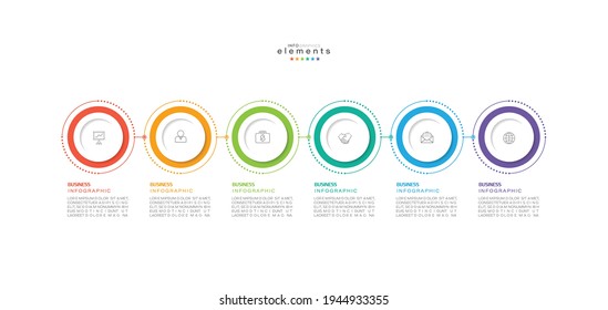 vector illustration Infographic design template with icons and 6 options or steps. Can be used for process, presentations, layout, banner,info graph.