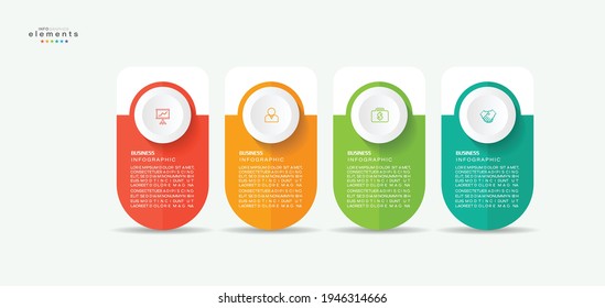 vector illustration Infographic design template with icons and 4 options or steps. Can be used for process, presentations, layout, banner,info graph.