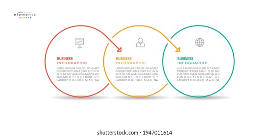 vector illustration Infographic design template with icons and 3 options or steps. Can be used for process, presentations, layout, banner,info graph.