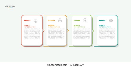 vector illustration Infographic design template with icons and 4 options or steps. Can be used for process, presentations, layout, banner,info graph.