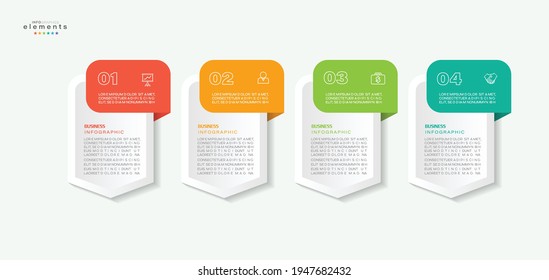 vector illustration Infographic design template with icons and 4 options or steps. Can be used for process, presentations, layout, banner,info graph.