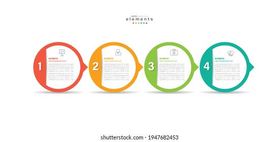 vector illustration Infographic design template with icons and 4 options or steps. Can be used for process, presentations, layout, banner,info graph.