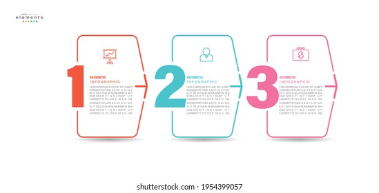 vector illustration Infographic design template with icons and 3 options or steps. Can be used for process, presentations, layout, banner,info graph.