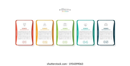 vector illustration Infographic design template with icons and 5 options or steps. Can be used for process, presentations, layout, banner,info graph.