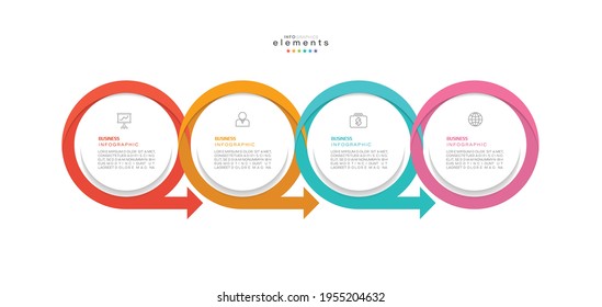 vector illustration Infographic design template with icons and 4 options or steps. Can be used for process, presentations, layout, banner,info graph.