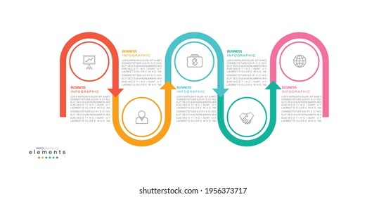vector illustration Infographic design template with icons and 5 options or steps. Can be used for process, presentations, layout, banner,info graph.