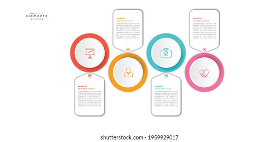 vector illustration Infographic design template with icons and 4 options or steps. Can be used for process, presentations, layout, banner,info graph.
