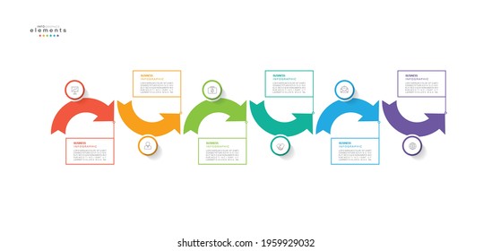 vector illustration Infographic design template with icons and 6 options or steps. Can be used for process, presentations, layout, banner,info graph.