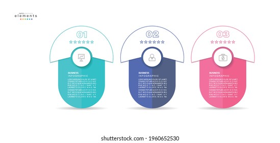 vector illustration Infographic design template with icons and 3 options or steps. Can be used for process, presentations, layout, banner,info graph.