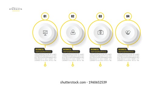 vector illustration Infographic design template with icons and 4 options or steps. Can be used for process, presentations, layout, banner,info graph.