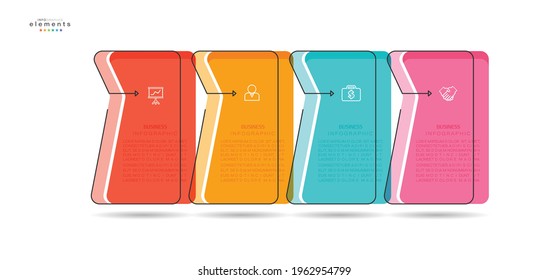 vector illustration Infographic design template with icons and 4 options or steps. Can be used for process, presentations, layout, banner,info graph.