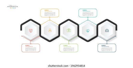 vector illustration Infographic design template with icons and 5 options or steps. Can be used for process, presentations, layout, banner,info graph.