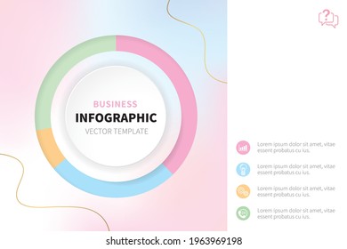 vector illustration infographic design template with icons. Template for process, presentations, layout, banner, brochure.