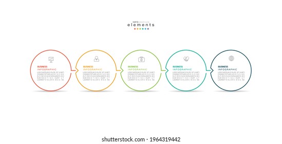 vector illustration Infographic design template with icons and 5 options or steps. Can be used for process, presentations, layout, banner,info graph.