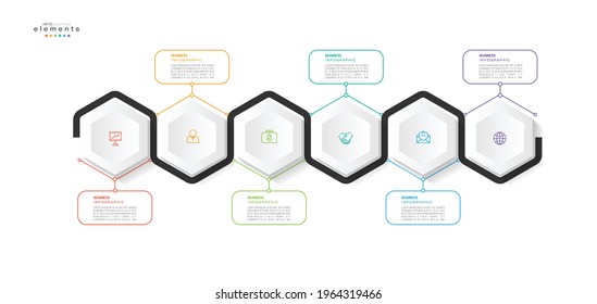 vector illustration Infographic design template with icons and 6 options or steps. Can be used for process, presentations, layout, banner,info graph.