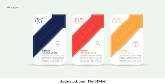 vector illustration Infographic design template with icons and 3 options or steps. Can be used for process, presentations, layout, banner,info graph.