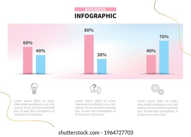 plantilla de diseño infográfico de ilustraciones vectoriales con iconos. Plantilla para procesos, presentaciones, diseño, banner, folleto.