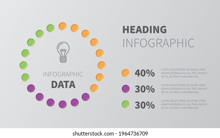 Infografische Design-Vorlage für Vektorgrafik mit Symbolen. Vorlage für Prozesse, Präsentationen, Layout, Banner, Broschüren.