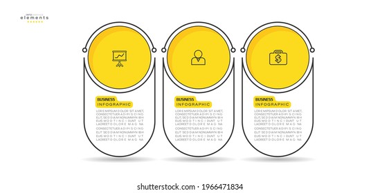 vector illustration Infographic design template with icons and 3 options or steps. Can be used for process, presentations, layout, banner,info graph.