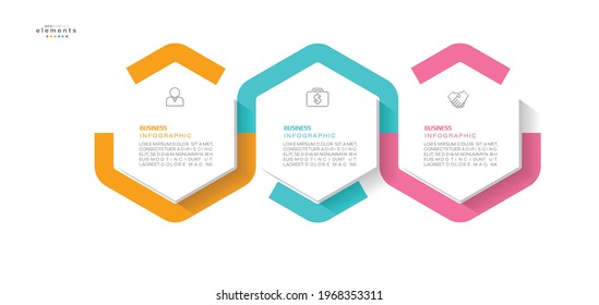 Vektorgrafik Infografische Design-Vorlage mit Symbolen und 3 Optionen oder Schritte. Kann für Prozess, Präsentationen, Layout, Banner, Infografik verwendet werden.
