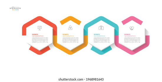 Vektorgrafik Infografische Design-Vorlage mit Symbolen und 4 Optionen oder Schritten. Kann für Prozess, Präsentationen, Layout, Banner, Infografik verwendet werden.