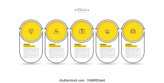 vector illustration Infographic design template with icons and 5 options or steps. Can be used for process, presentations, layout, banner,info graph.