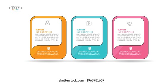vector illustration Infographic design template with icons and 3 options or steps. Can be used for process, presentations, layout, banner,info graph.