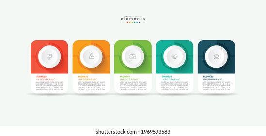 vector illustration Infographic design template with icons and 5 options or steps. Can be used for process, presentations, layout, banner,info graph.